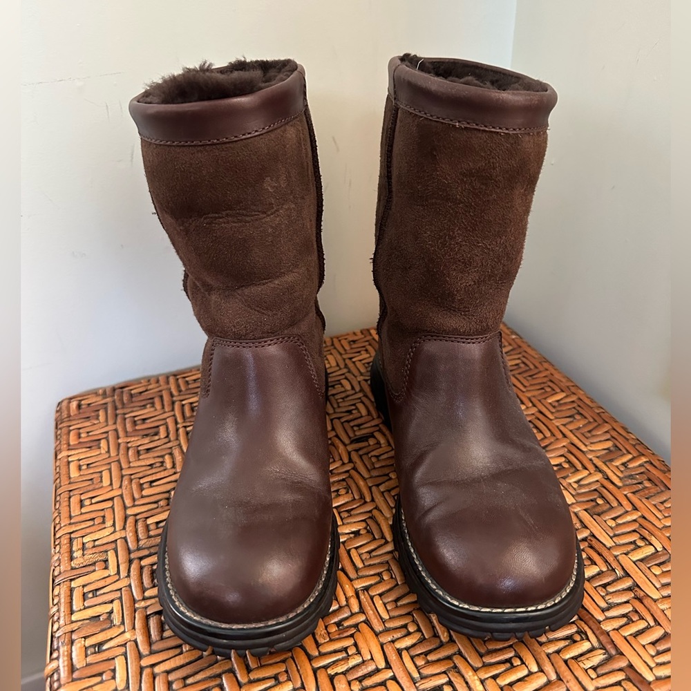 UGG Brooks Waterproof Leather/Shearling Boots